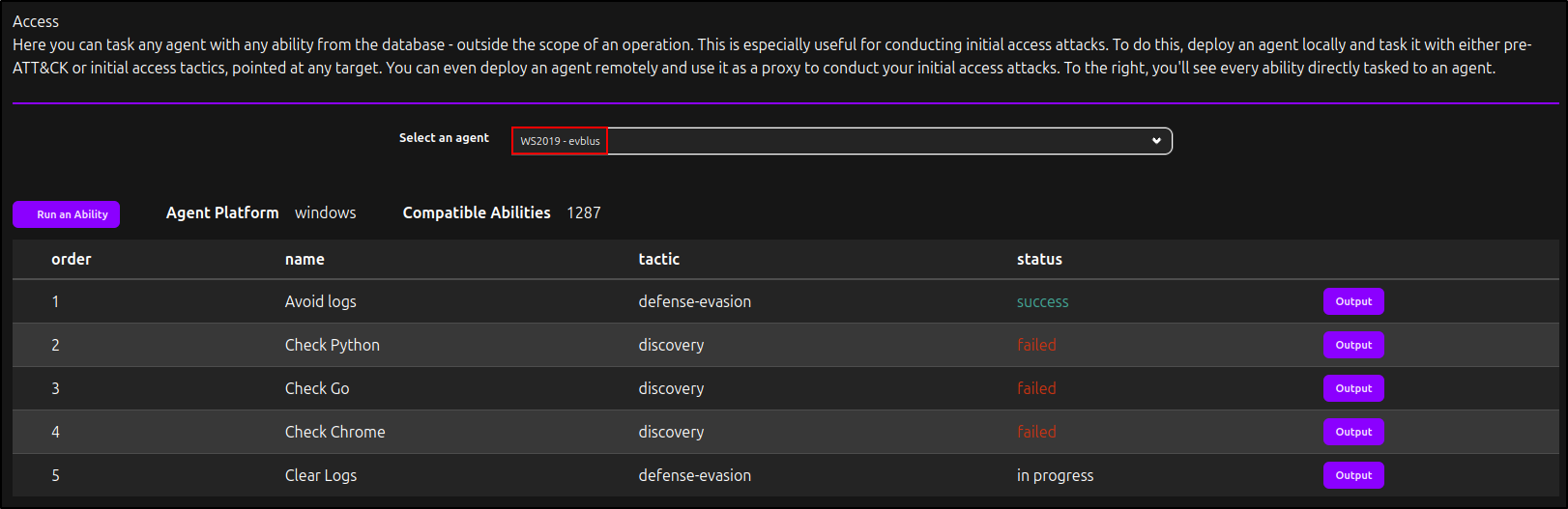Review Windows agent bootstrap results in Access