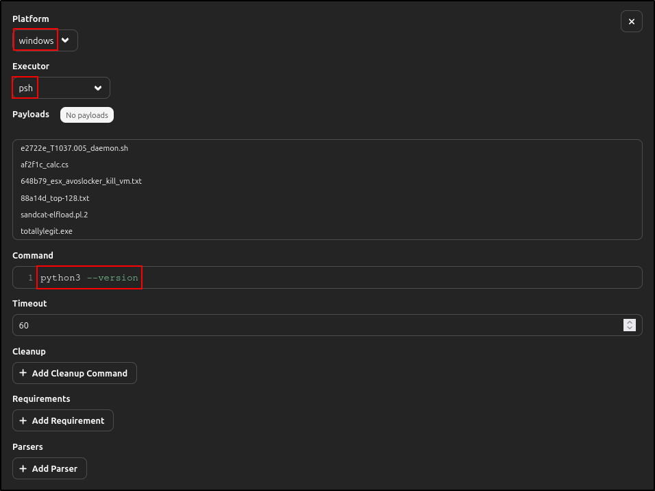 Review the saved Check Python executor