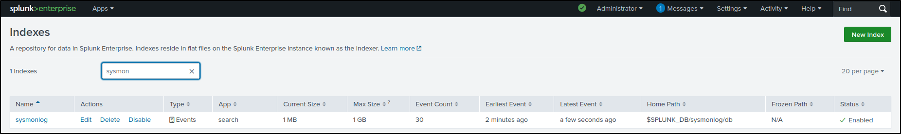 sysmon addon configuration step 88